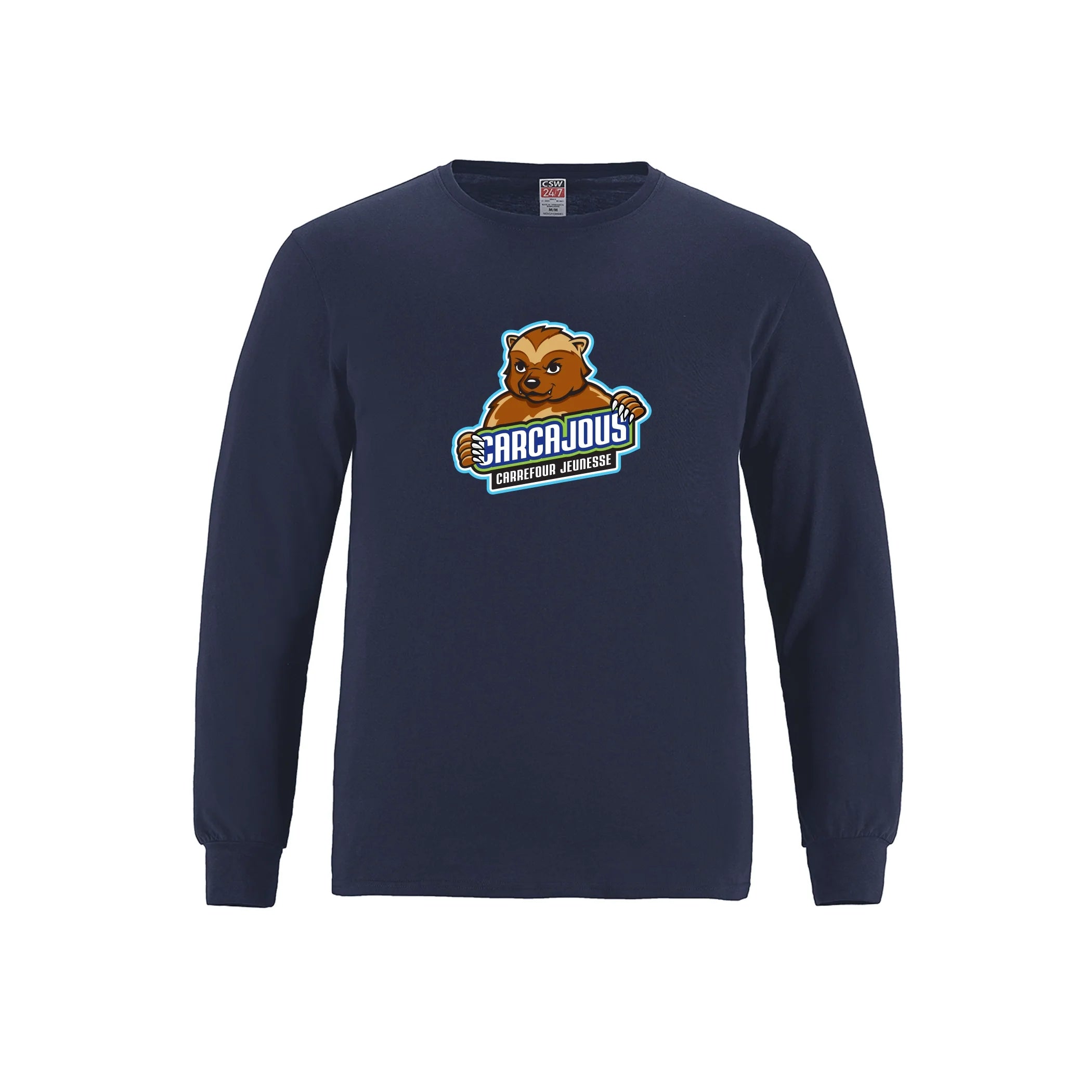 Adult Ring Spun Combed Cotton Long Sleeve Crewneck