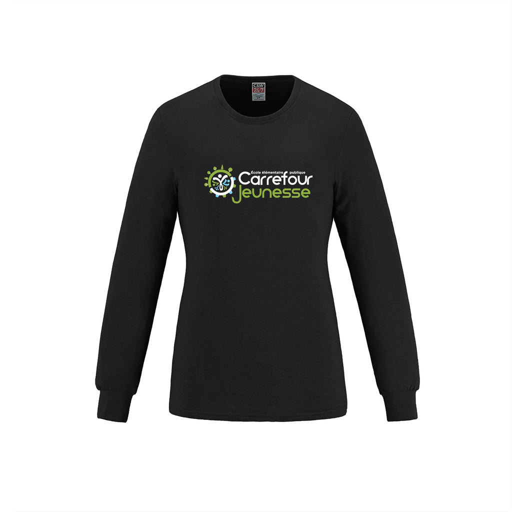 Ladies Ring Spun Combed Cotton Long Sleeve Crewneck