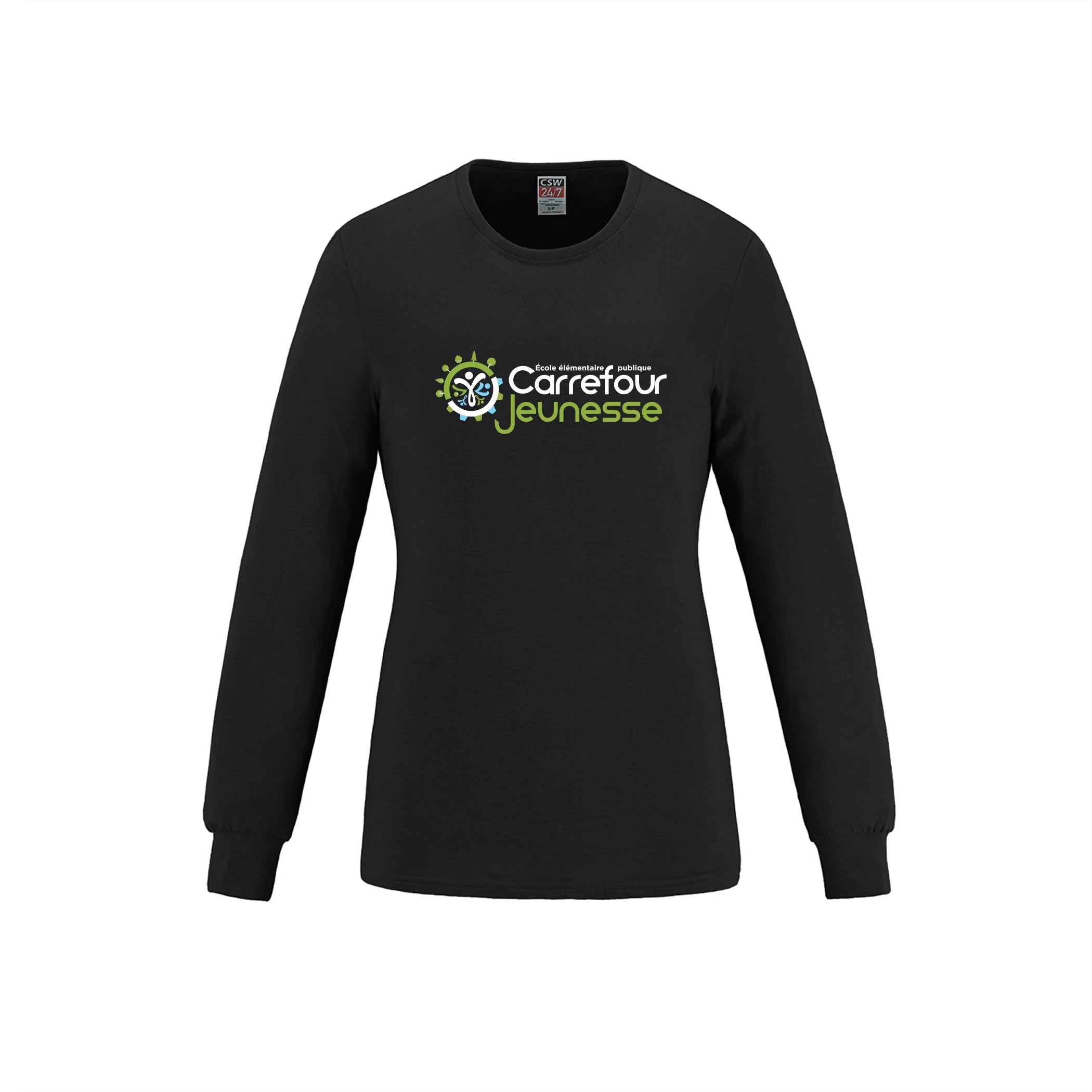 Ladies Ring Spun Combed Cotton Long Sleeve Crewneck