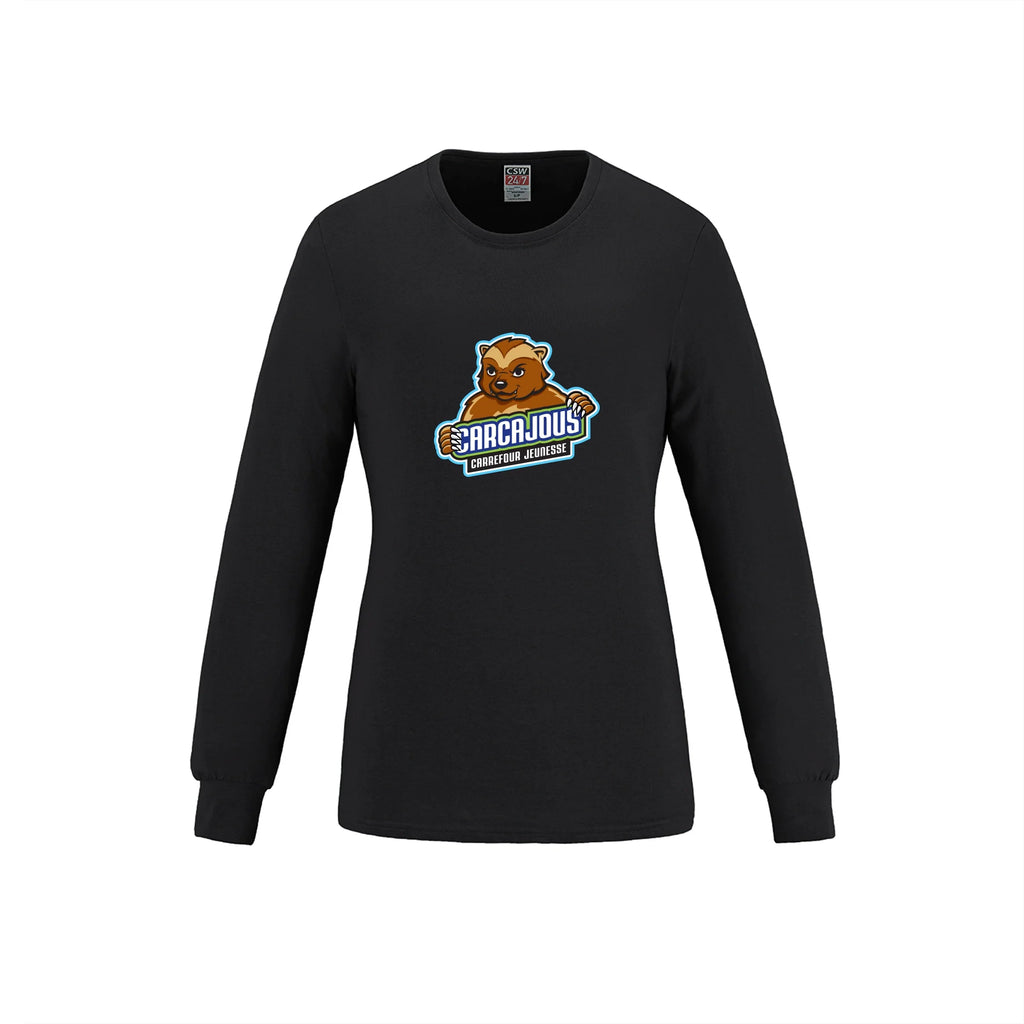 Ladies Ring Spun Combed Cotton Long Sleeve Crewneck