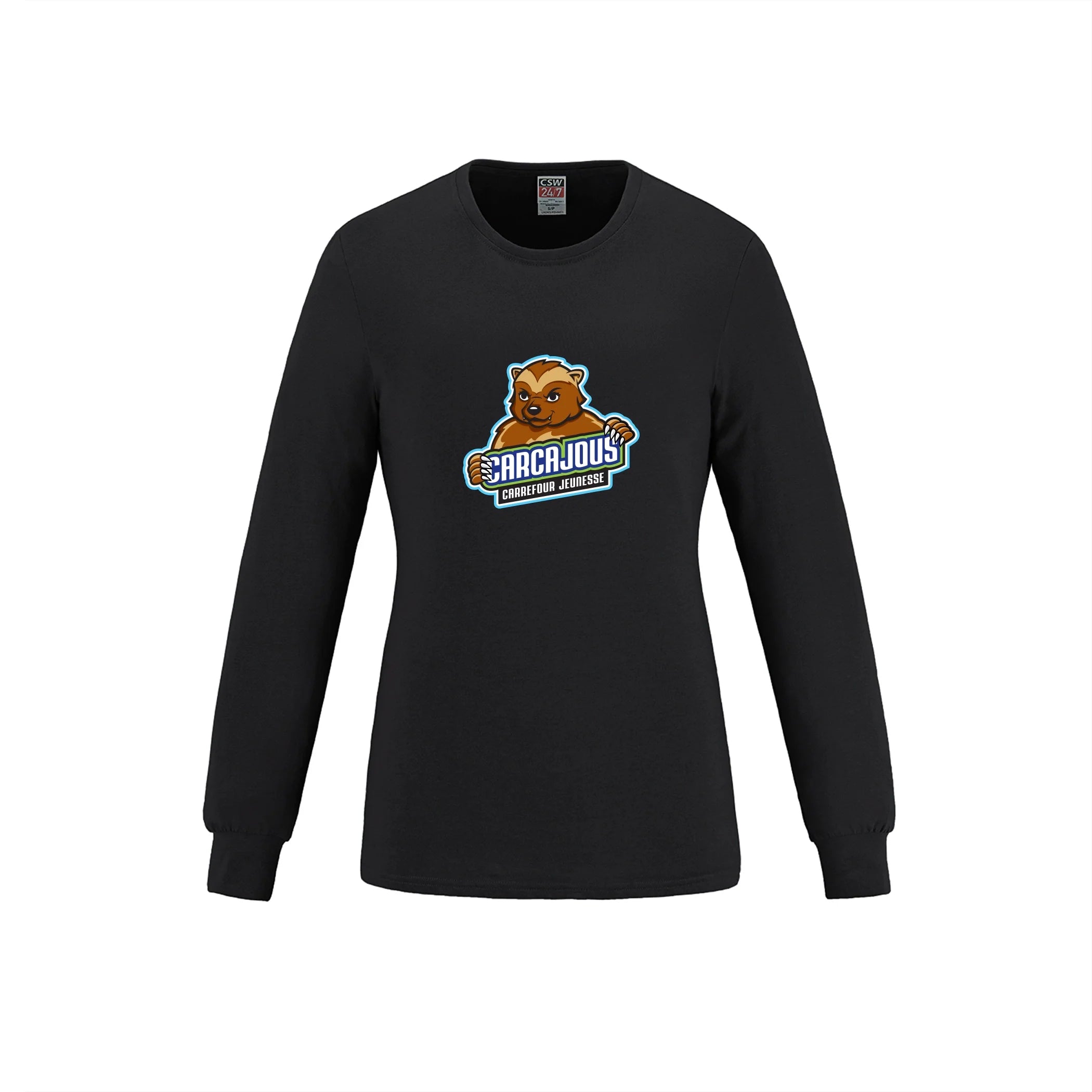 Ladies Ring Spun Combed Cotton Long Sleeve Crewneck