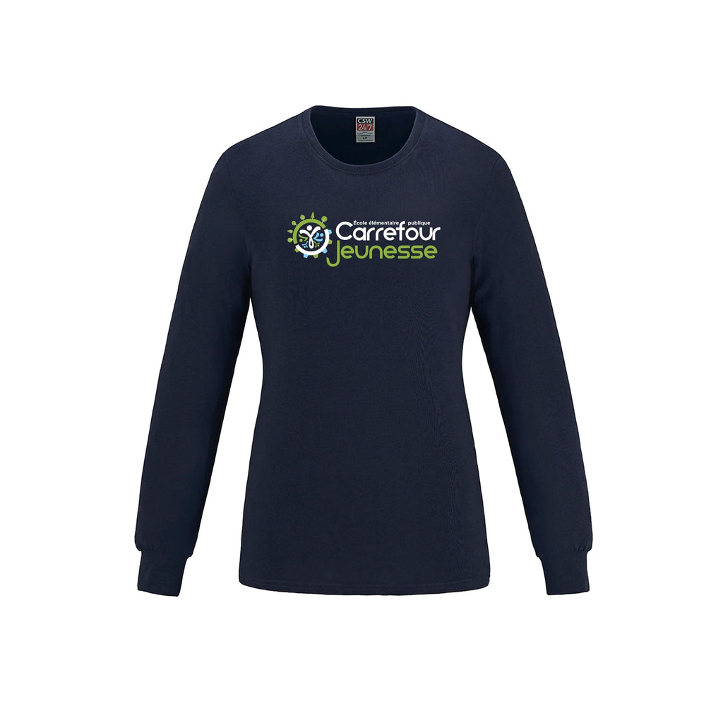 Ladies Ring Spun Combed Cotton Long Sleeve Crewneck