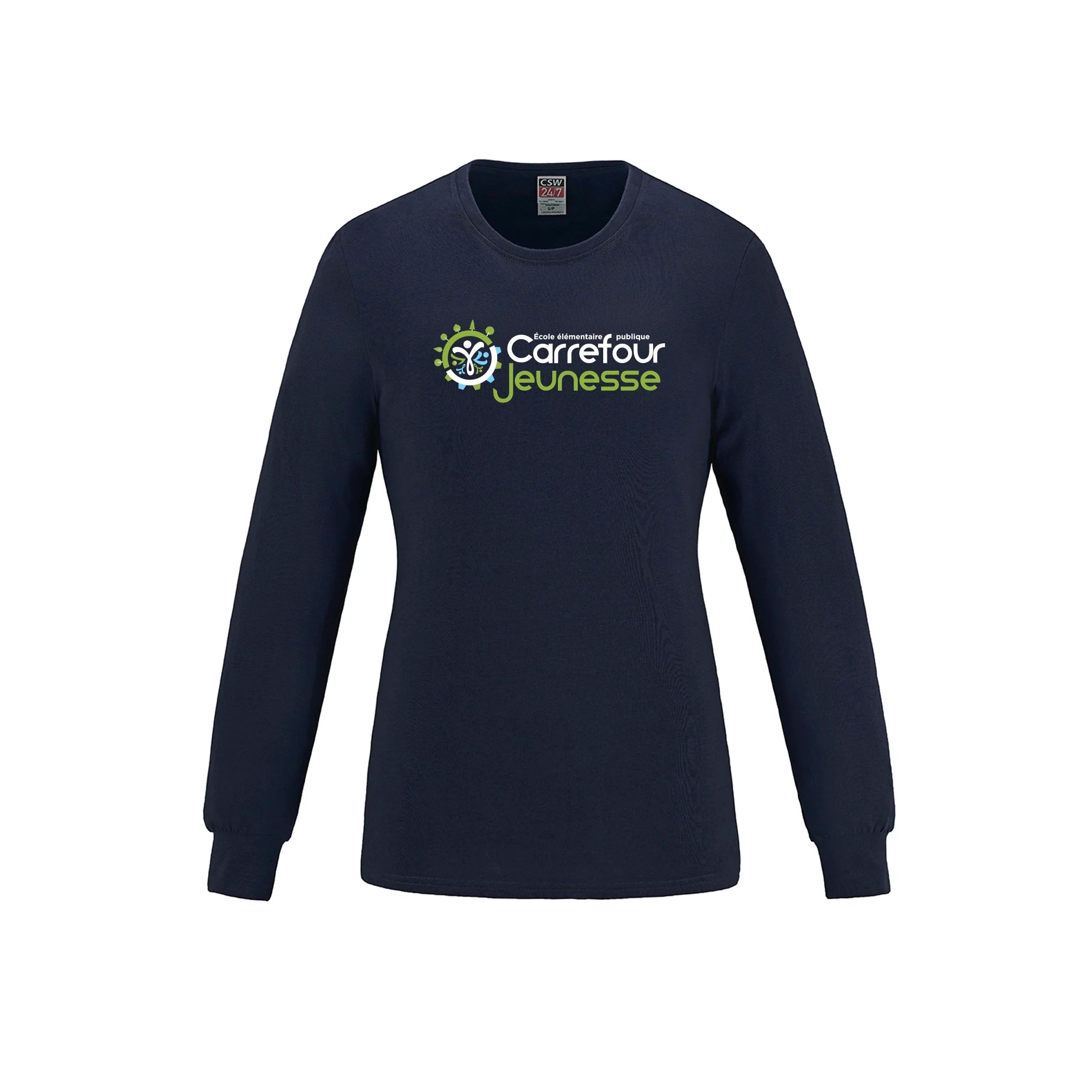 Ladies Ring Spun Combed Cotton Long Sleeve Crewneck