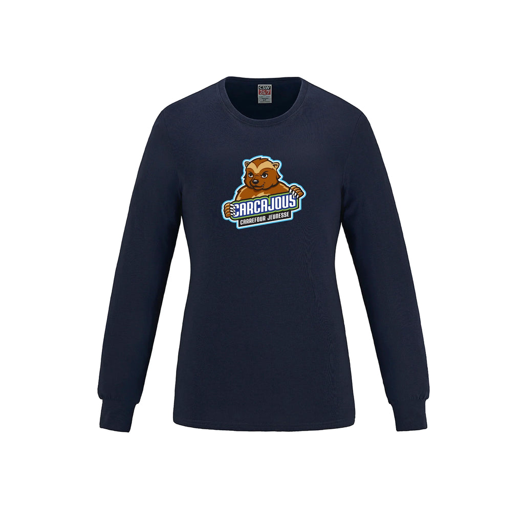 Ladies Ring Spun Combed Cotton Long Sleeve Crewneck