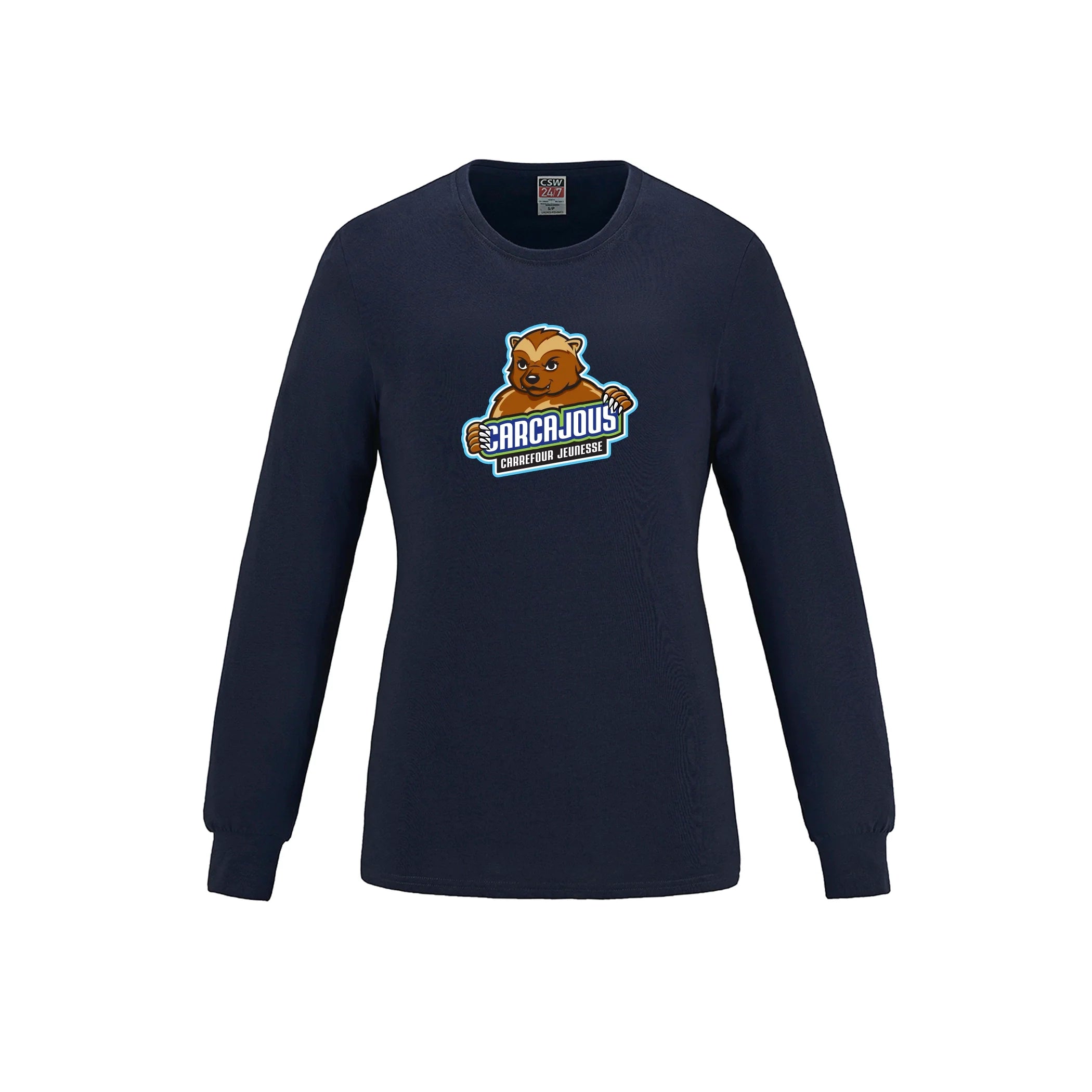 Ladies Ring Spun Combed Cotton Long Sleeve Crewneck