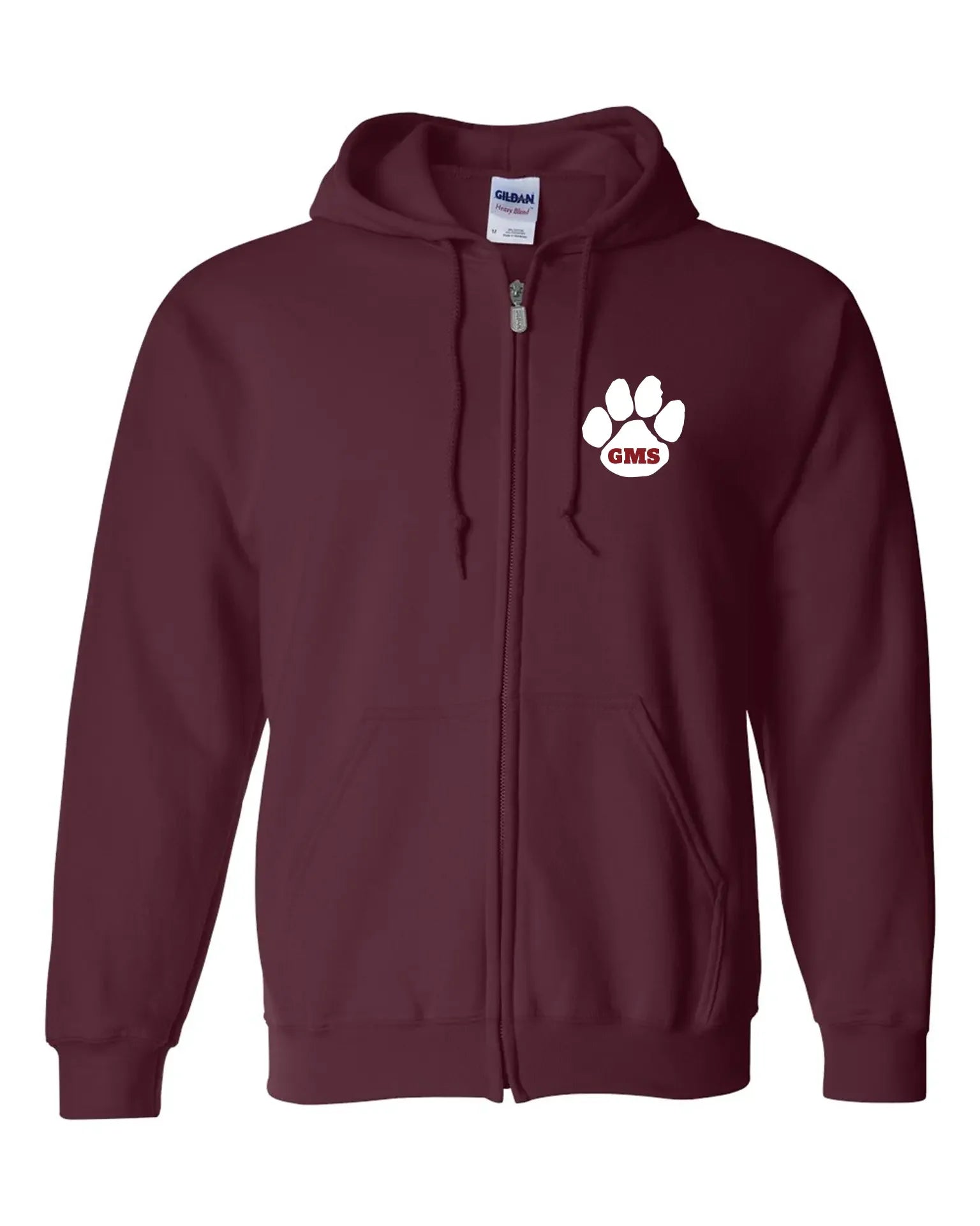 Adult FLEECE FULL ZIP HOODED SWEATSHIRT - PAW SPLIT
