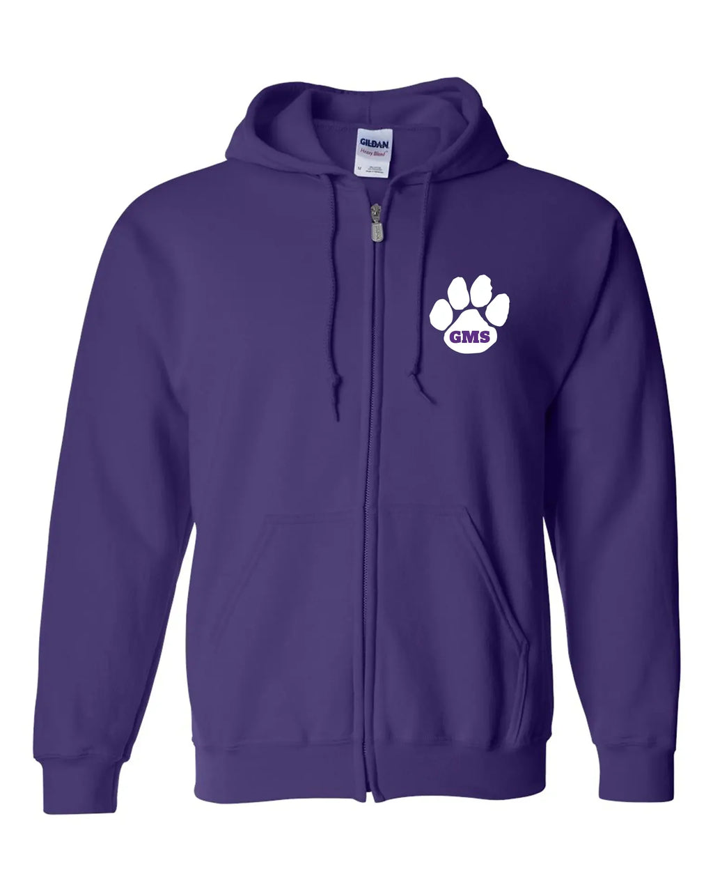 Adult FLEECE FULL ZIP HOODED SWEATSHIRT - PAW SPLIT