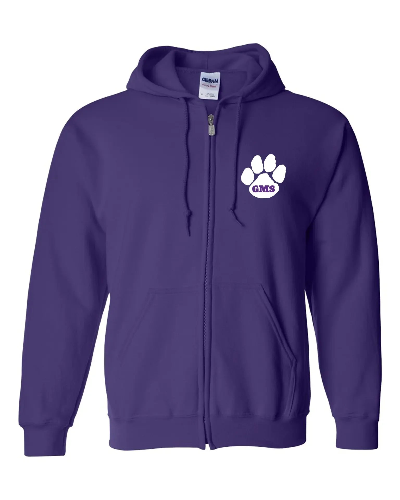Adult FLEECE FULL ZIP HOODED SWEATSHIRT - PAW SPLIT