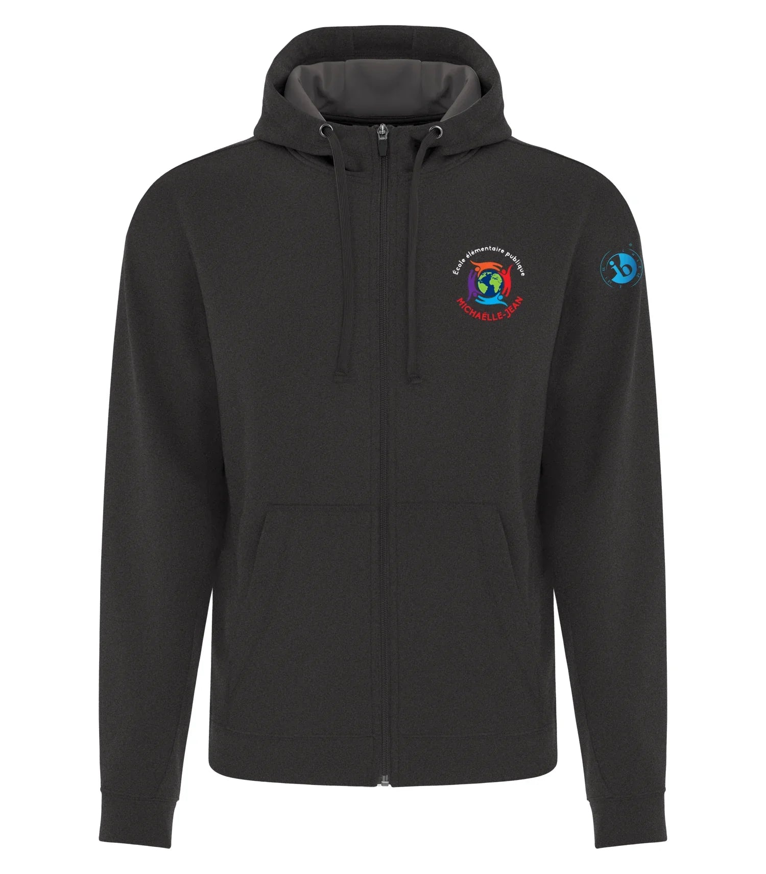 ADULT POLYFLEECE FULL ZIP HOODED SWEATSHIRT