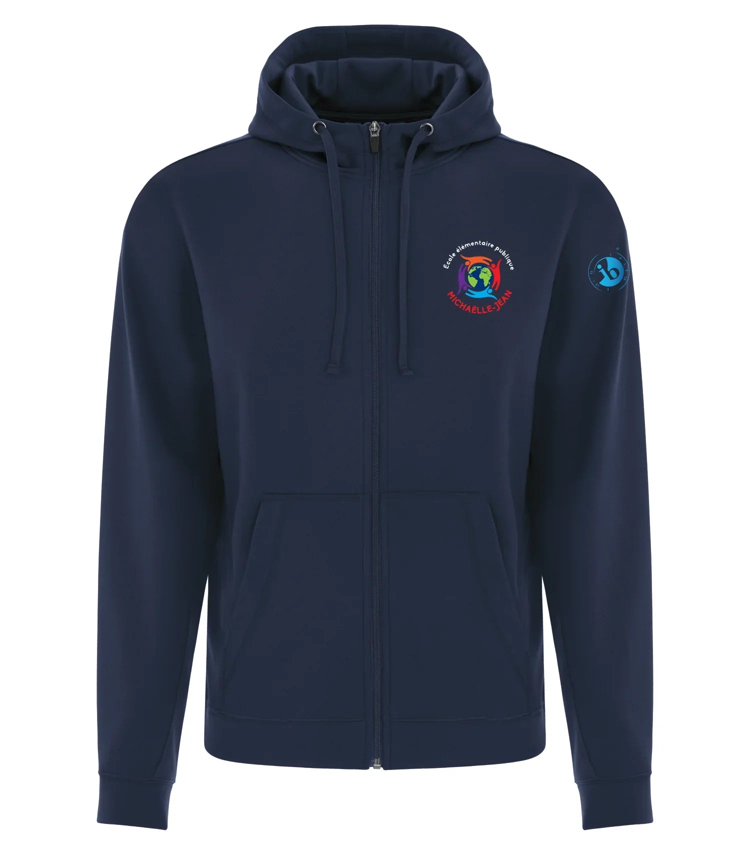 ADULT POLYFLEECE FULL ZIP HOODED SWEATSHIRT