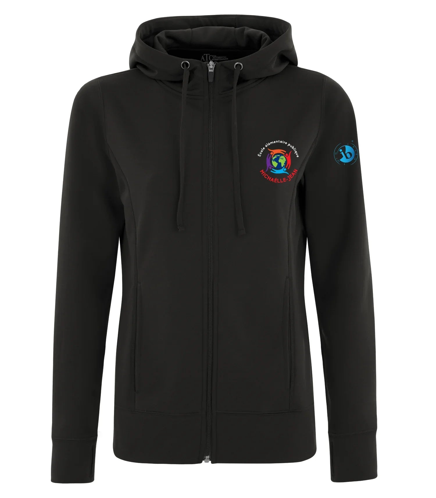 POLYFLEECE FULL ZIP HOODED LADIES' SWEATSHIRT