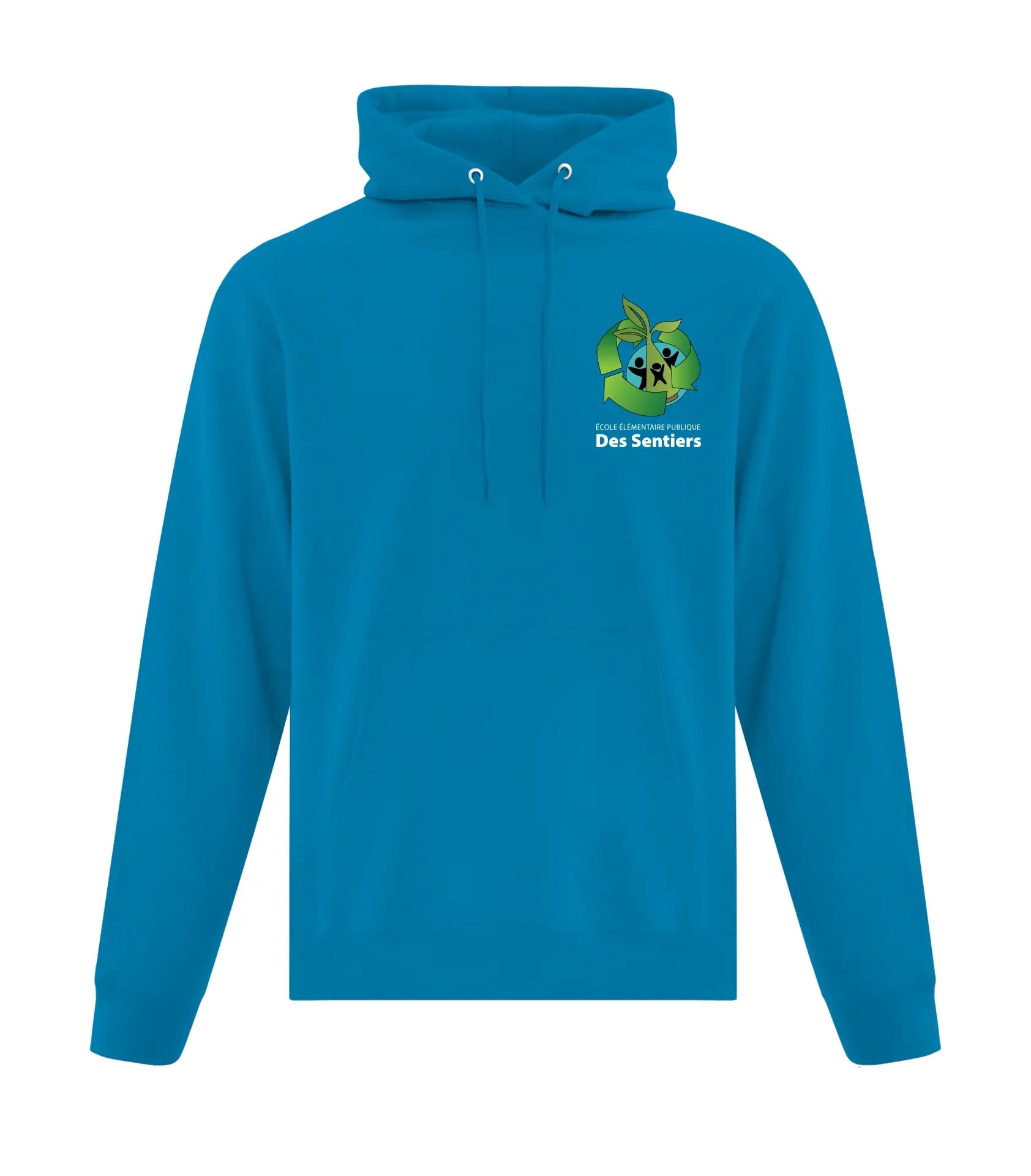 FLEECE HOODED SWEATSHIRT - LEFT CHEST LOGO