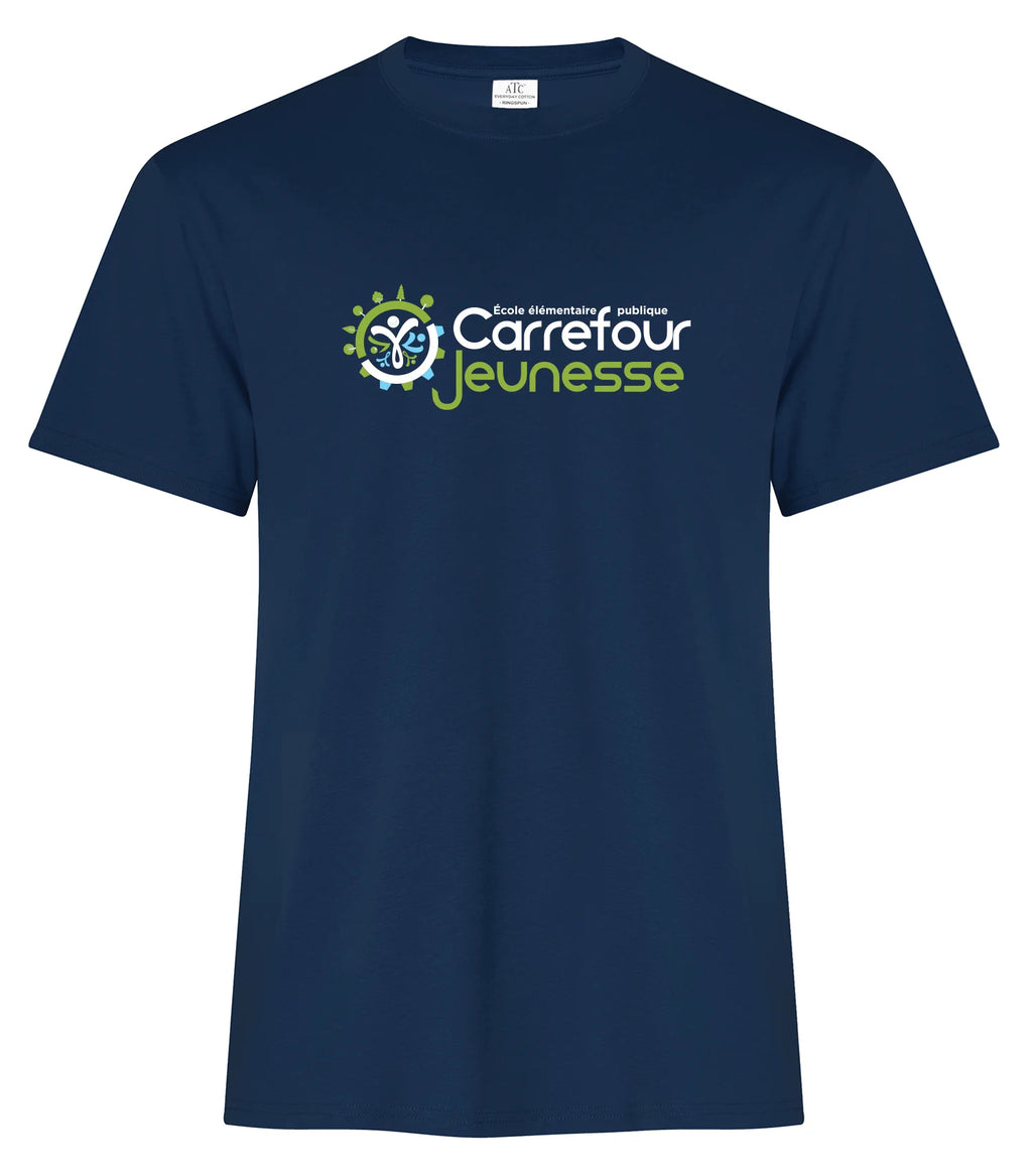 T-shirt en coton filé à anneaux pour jeunes