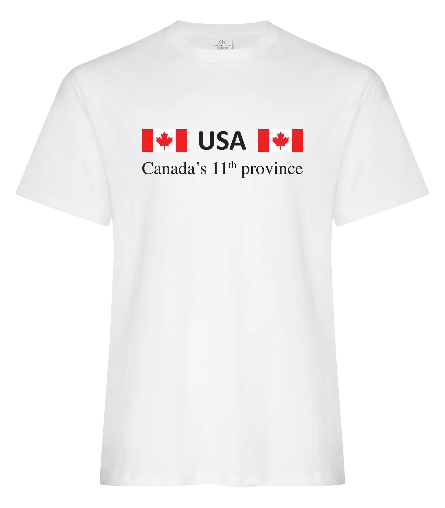 Adult Ring Spun Cotton T-shirt | USA: Canada’s 11th Province Collection