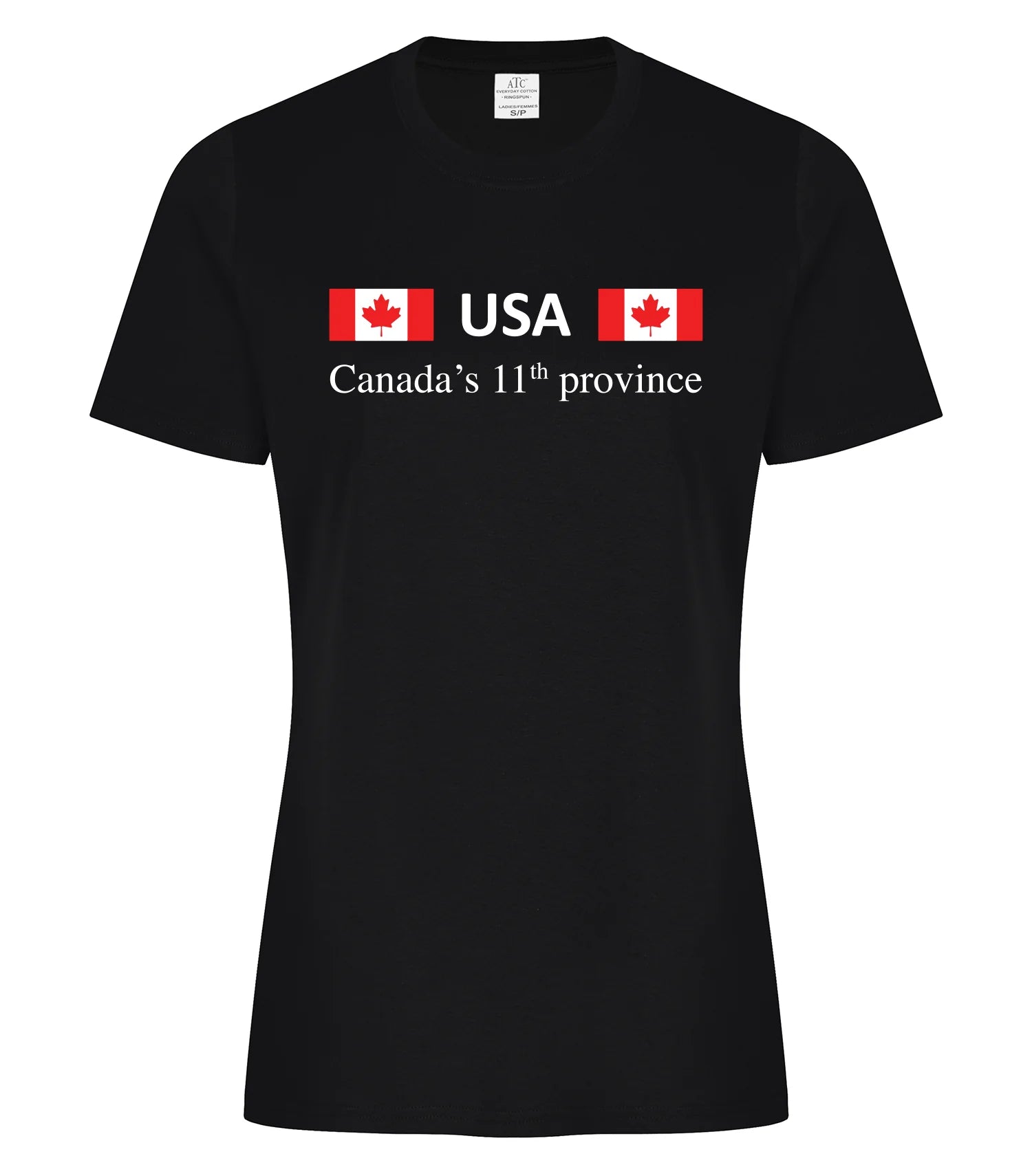 Adult Ring Spun Cotton T-shirt | USA: Canada’s 11th Province Collection