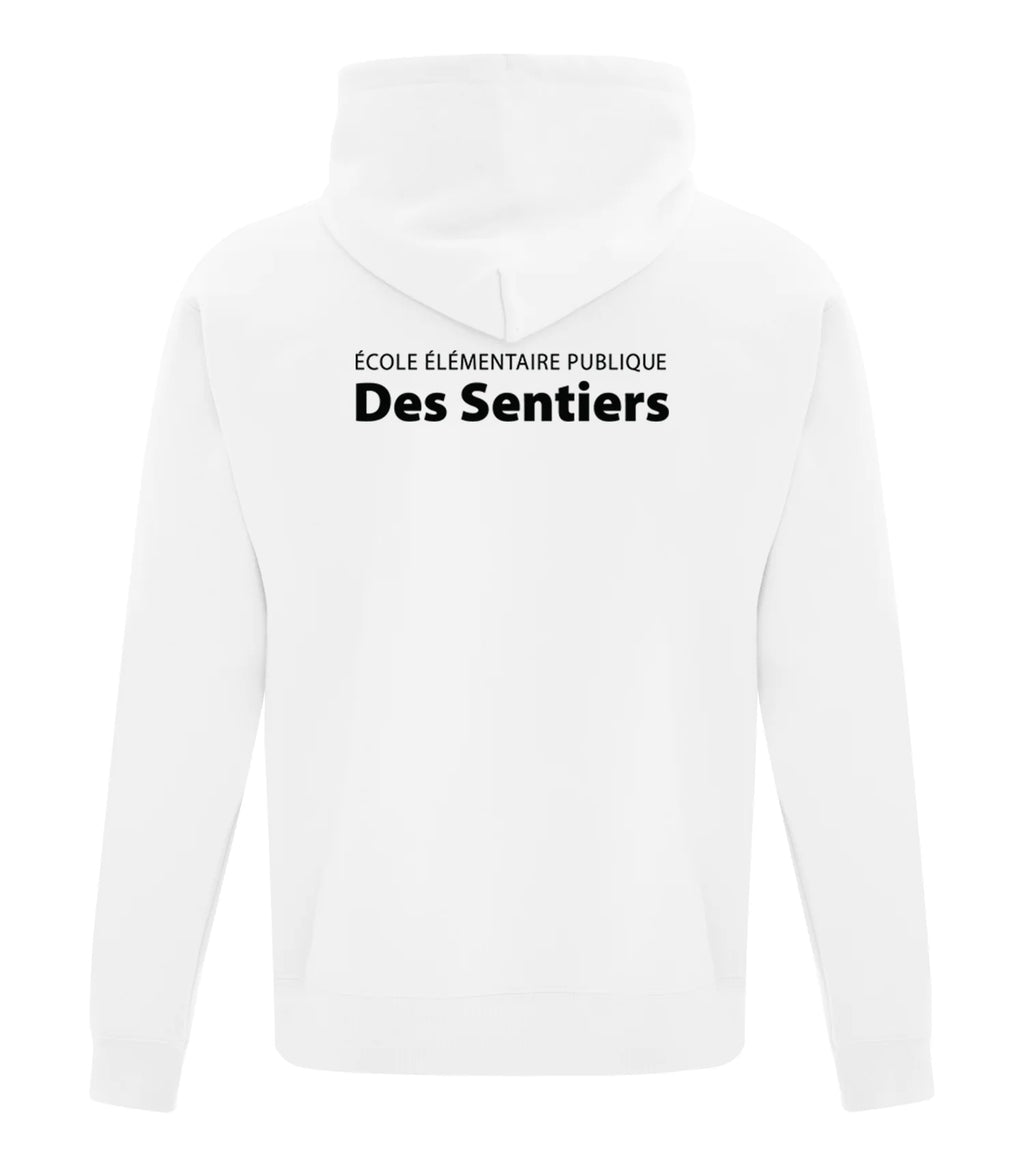 FLEECE HOODED SWEATSHIRT - SPLIT FRONT/BACK LOGO