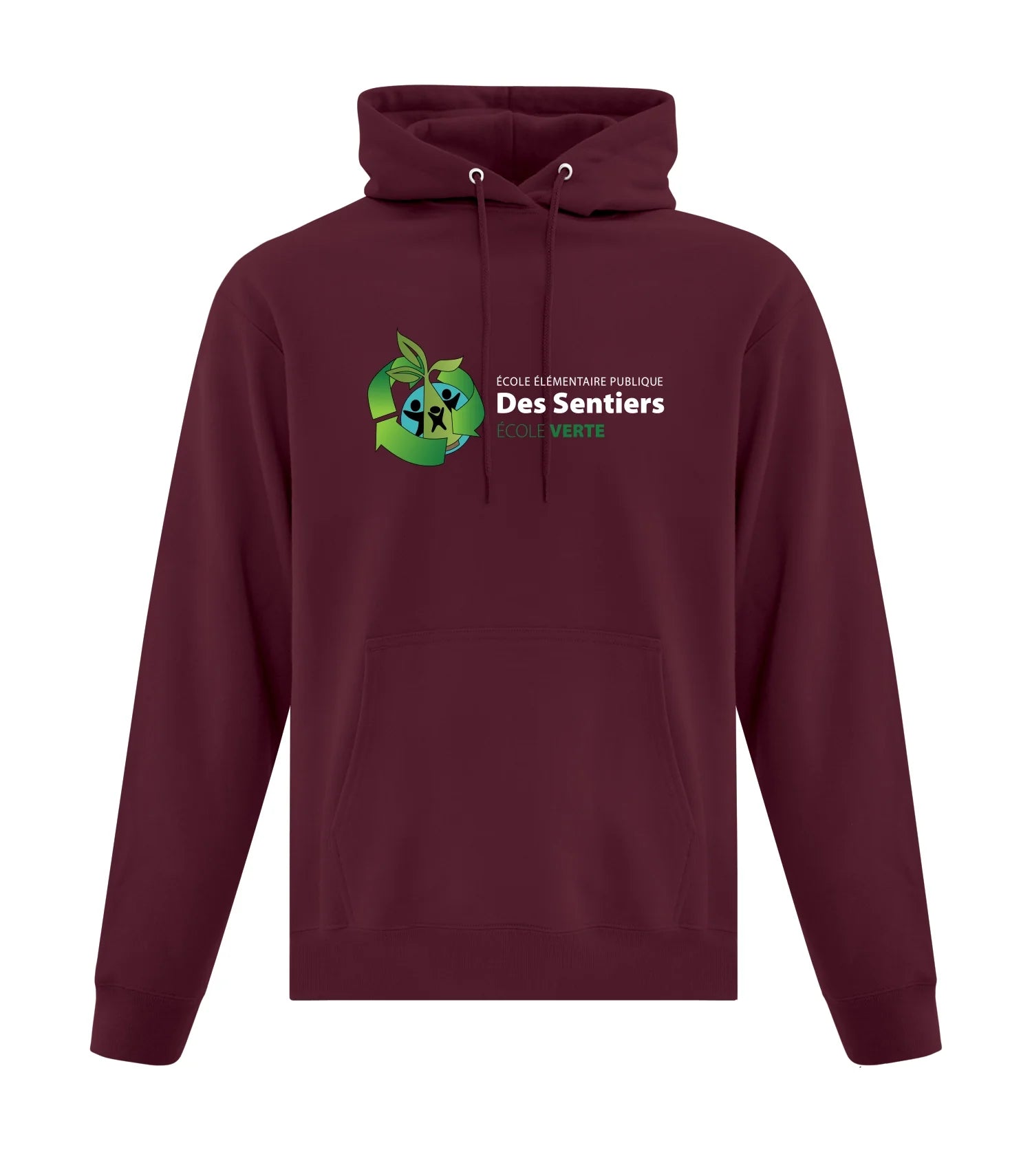 FLEECE HOODED SWEATSHIRT - ACROSS CHEST LOGO