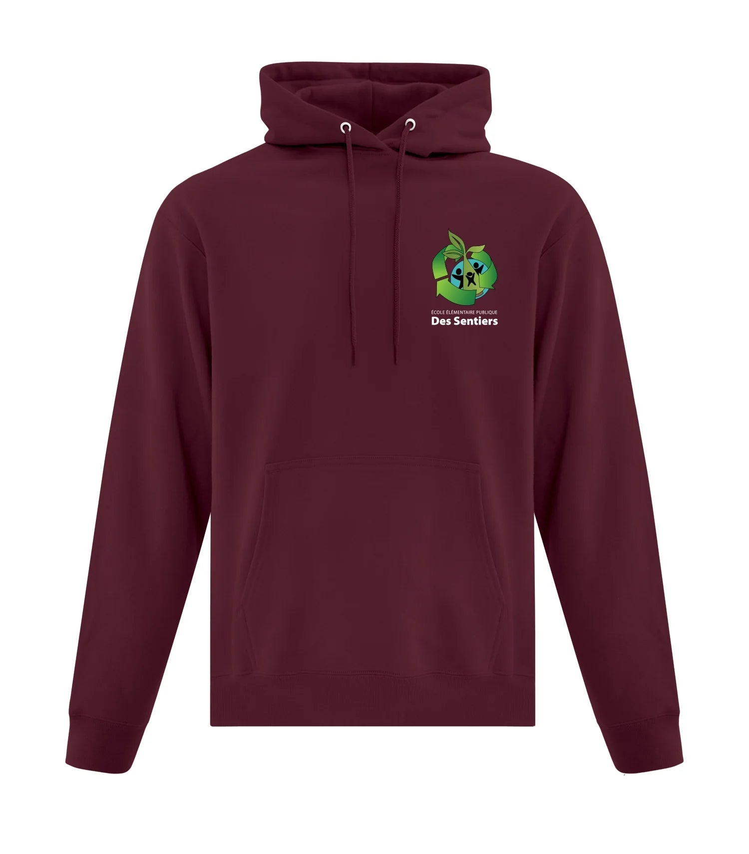 FLEECE YOUTH HOODED SWEATSHIRT - LEFT CHEST LOGO