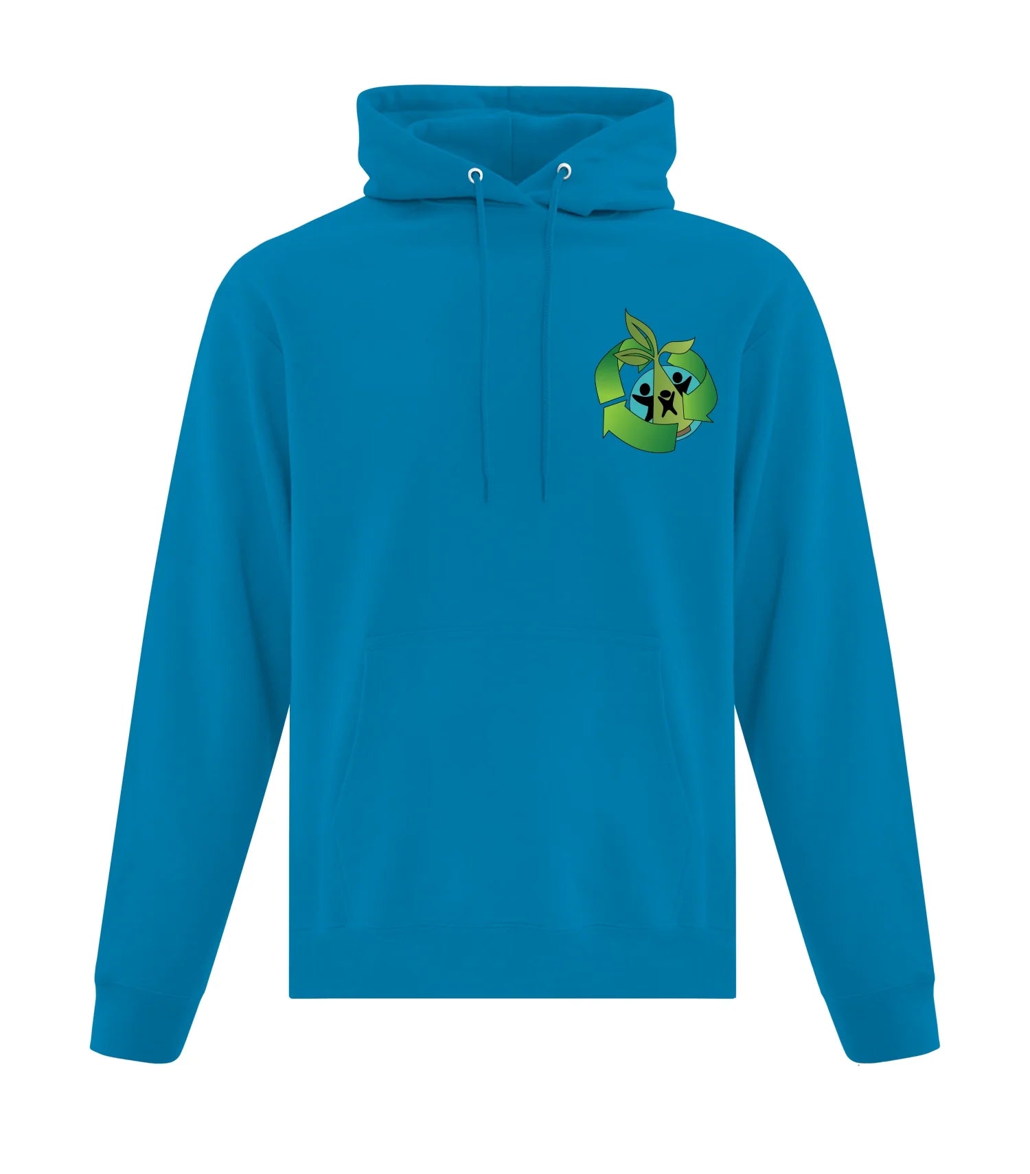 FLEECE HOODED SWEATSHIRT - SPLIT FRONT/BACK LOGO