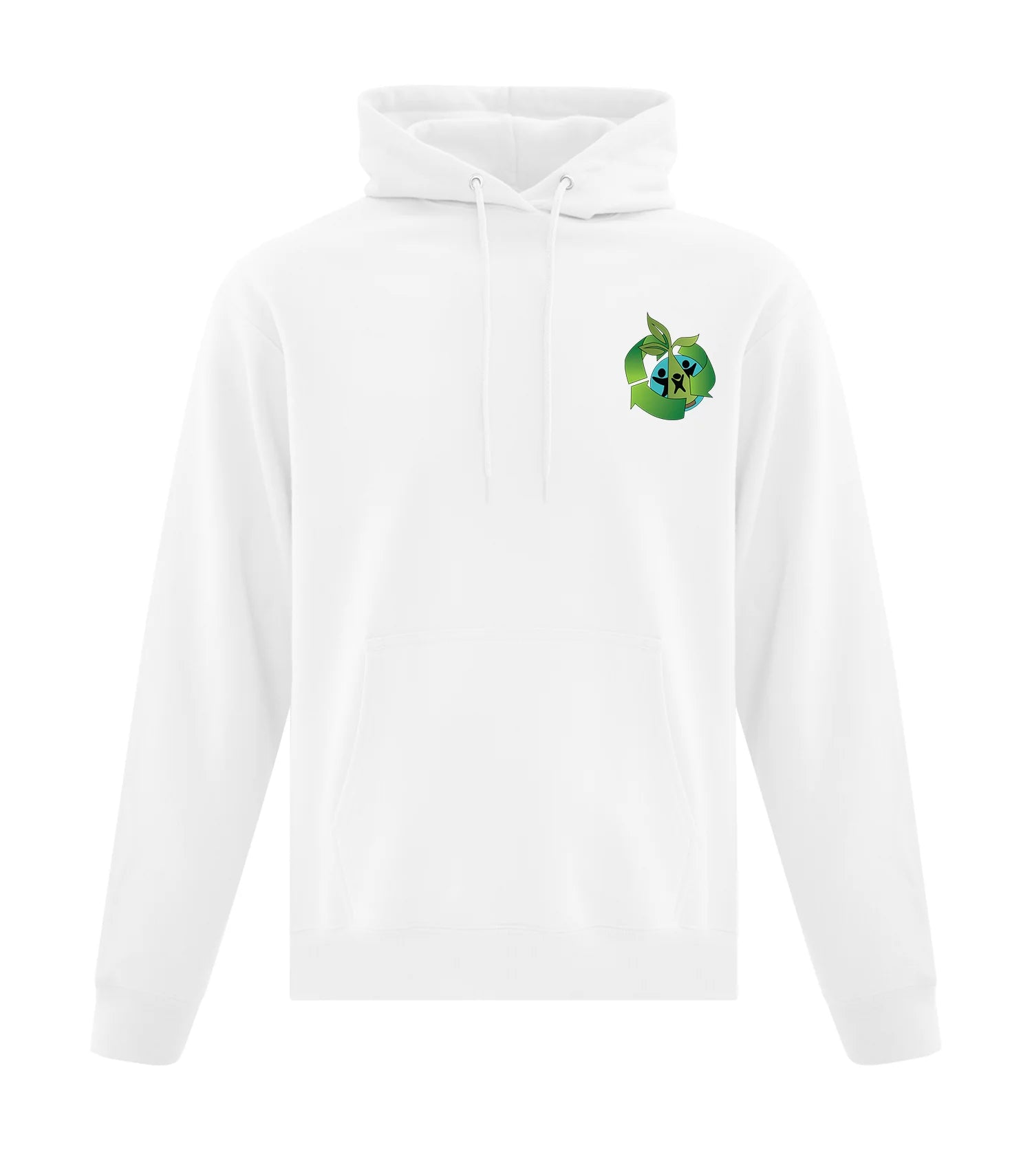 FLEECE HOODED SWEATSHIRT - SPLIT FRONT/BACK LOGO