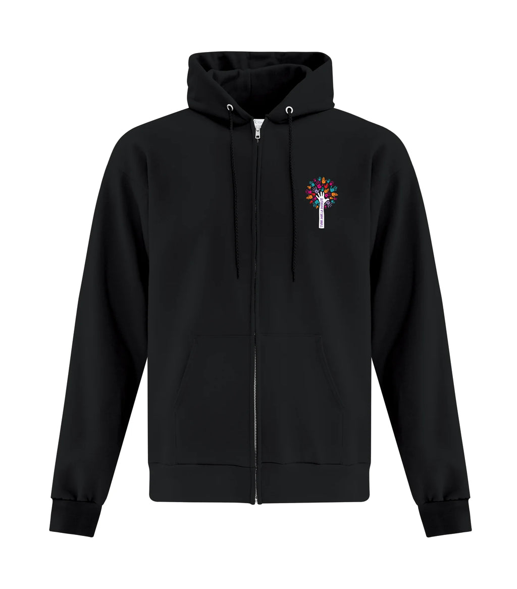 FLEECE FULL ZIP HOODED SWEATSHIRT