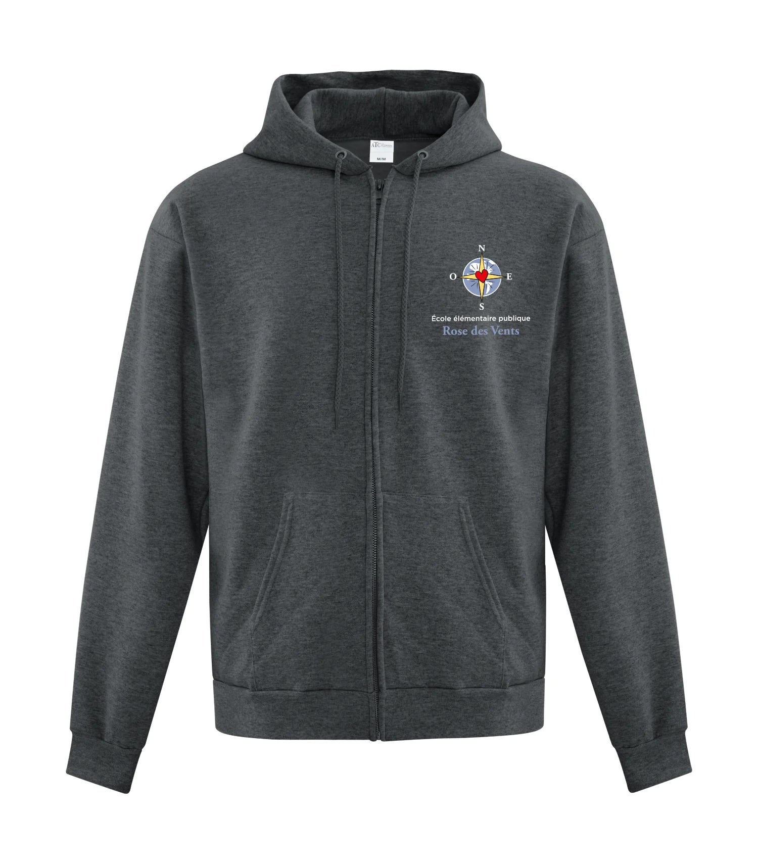 Adult 50/50 Fleece Full Zip Hooded Sweatshirt