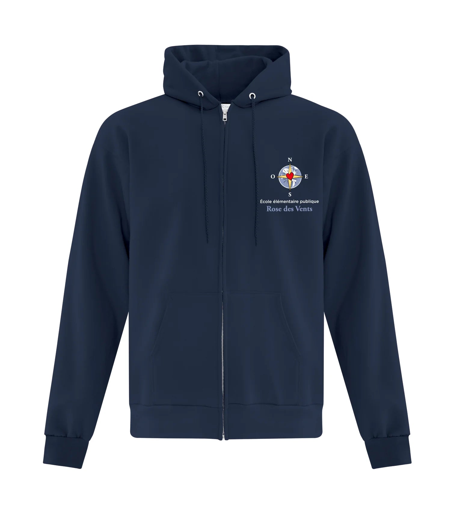 Youth 50/50 Fleece Full Zip Hooded Sweatshirt