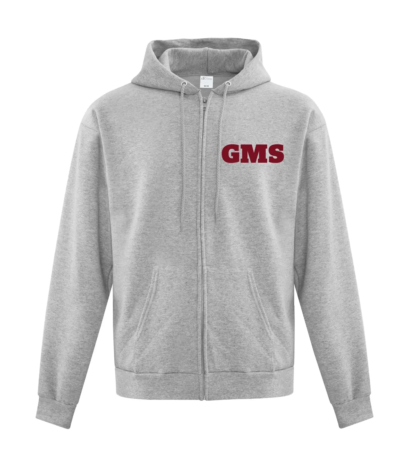 Adult FLEECE FULL ZIP HOODED SWEATSHIRT - GMS