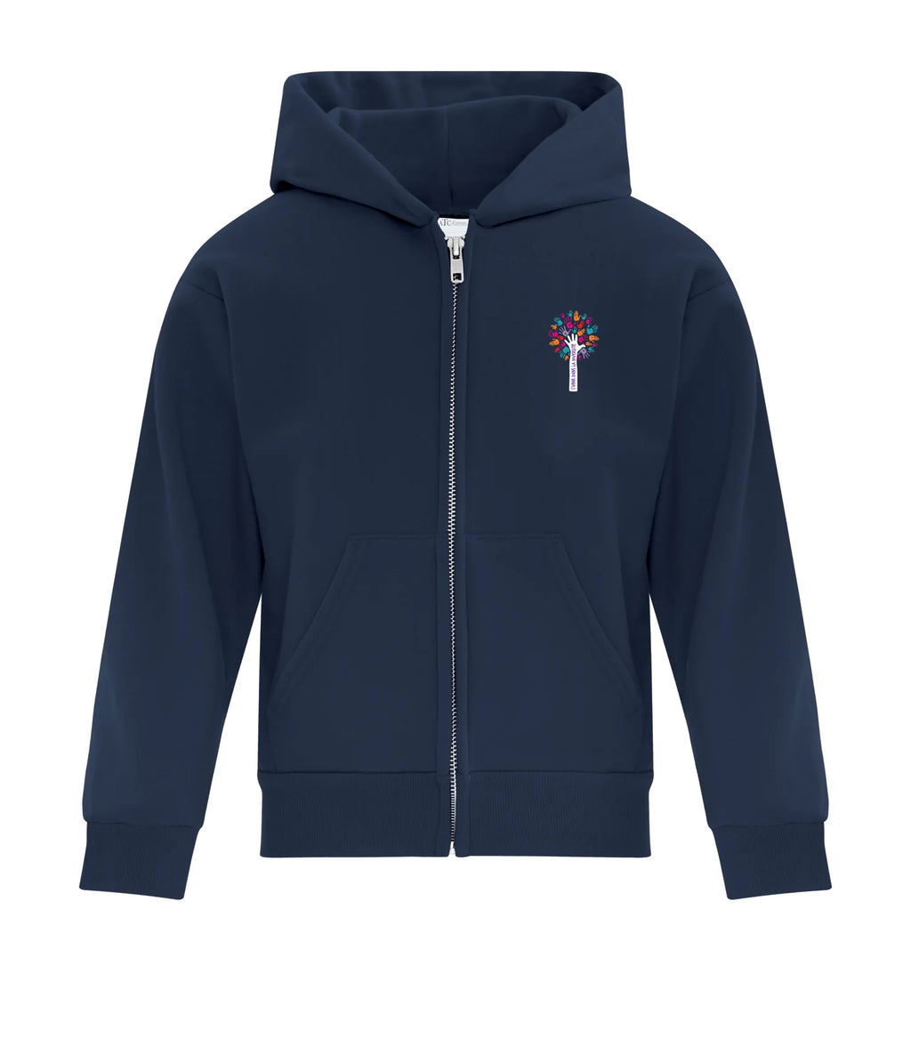 FLEECE FULL ZIP HOODED YOUTH SWEATSHIRT