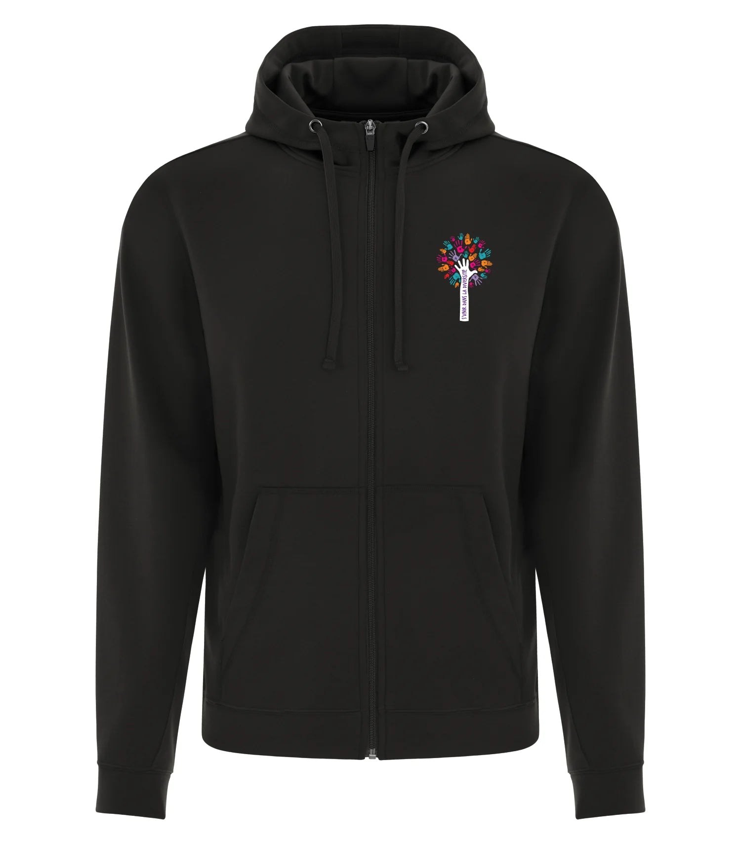 ADULT POLYFLEECE FULL ZIP HOODED SWEATSHIRT