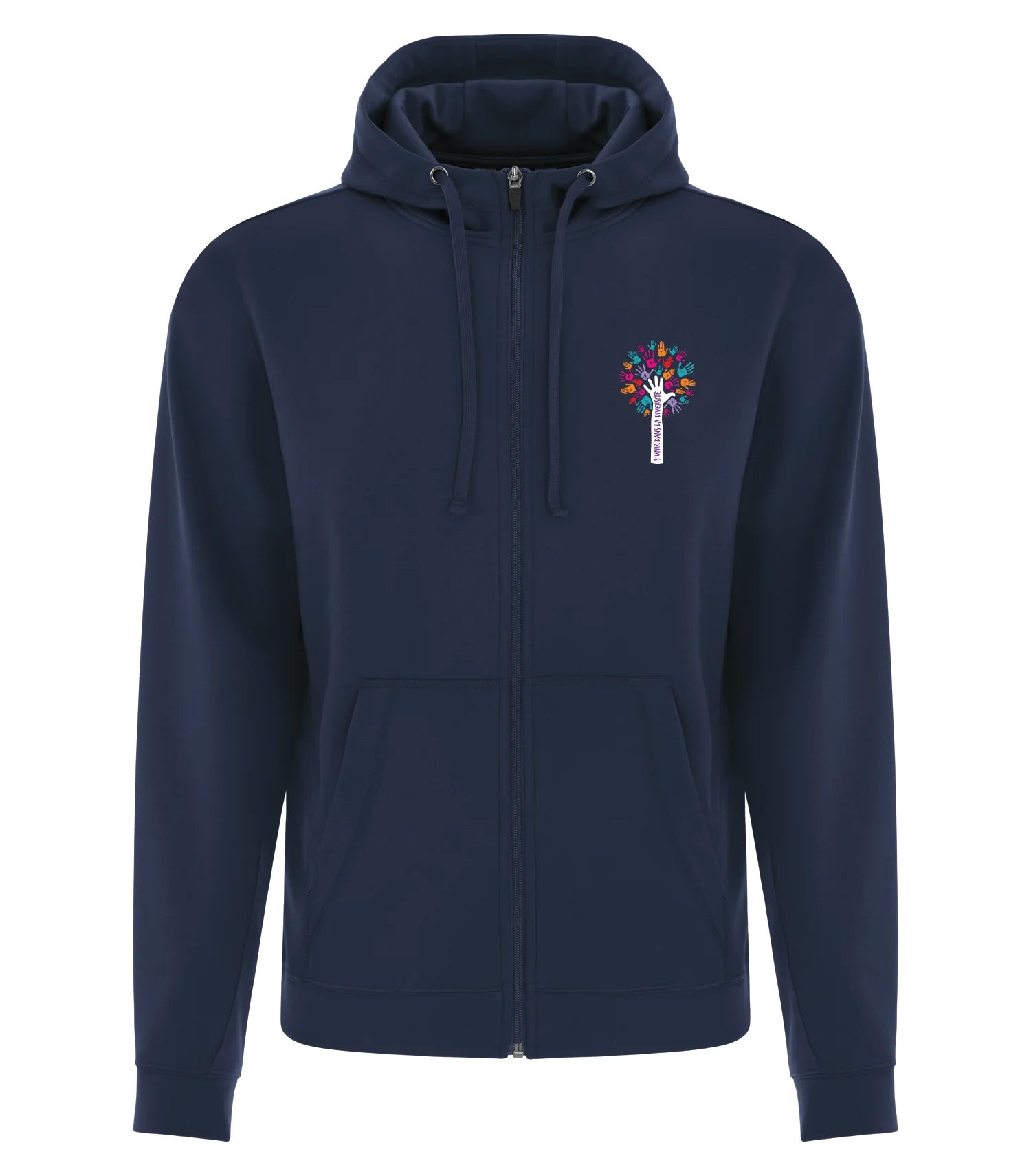ADULT POLYFLEECE FULL ZIP HOODED SWEATSHIRT