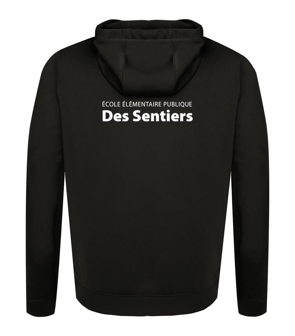 POLYFLEECE HOODED SWEATSHIRT - SPLIT FRONT/BACK LOGO