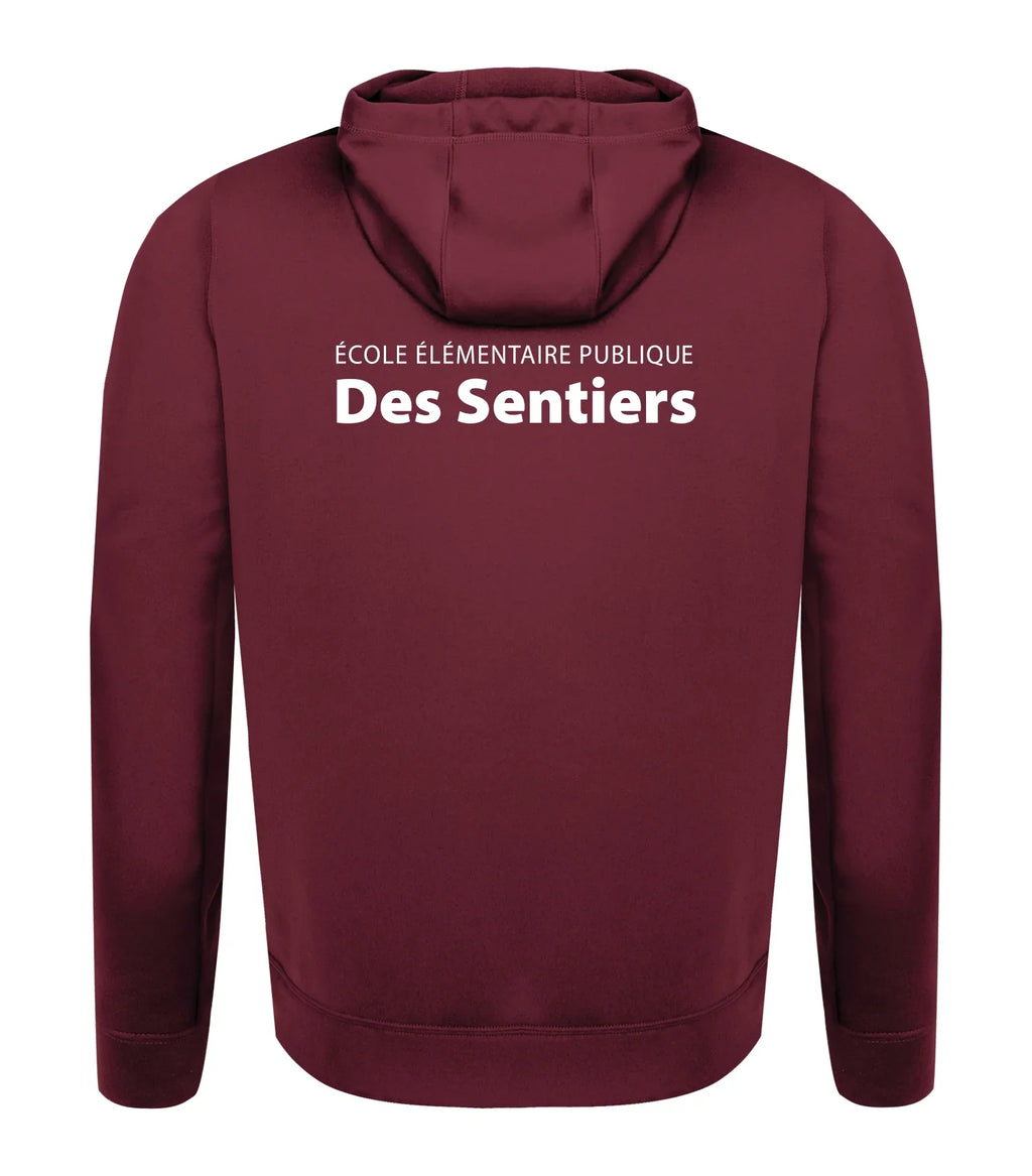 POLYFLEECE HOODED SWEATSHIRT - SPLIT FRONT/BACK LOGO