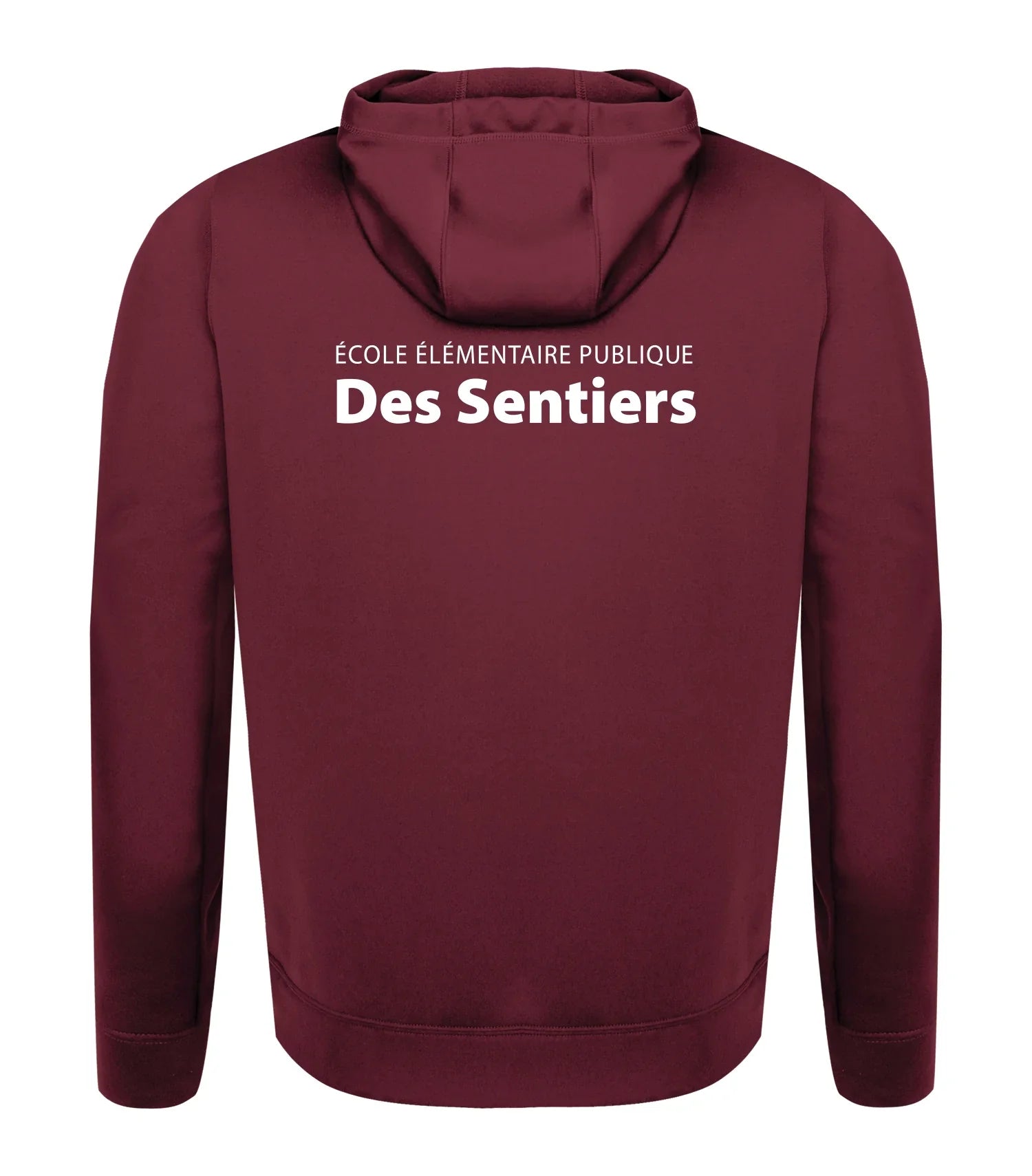 POLYFLEECE HOODED SWEATSHIRT - SPLIT FRONT/BACK LOGO