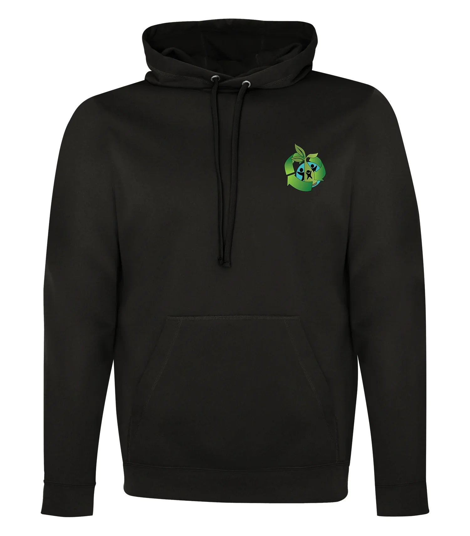 POLYFLEECE HOODED SWEATSHIRT - SPLIT FRONT/BACK LOGO