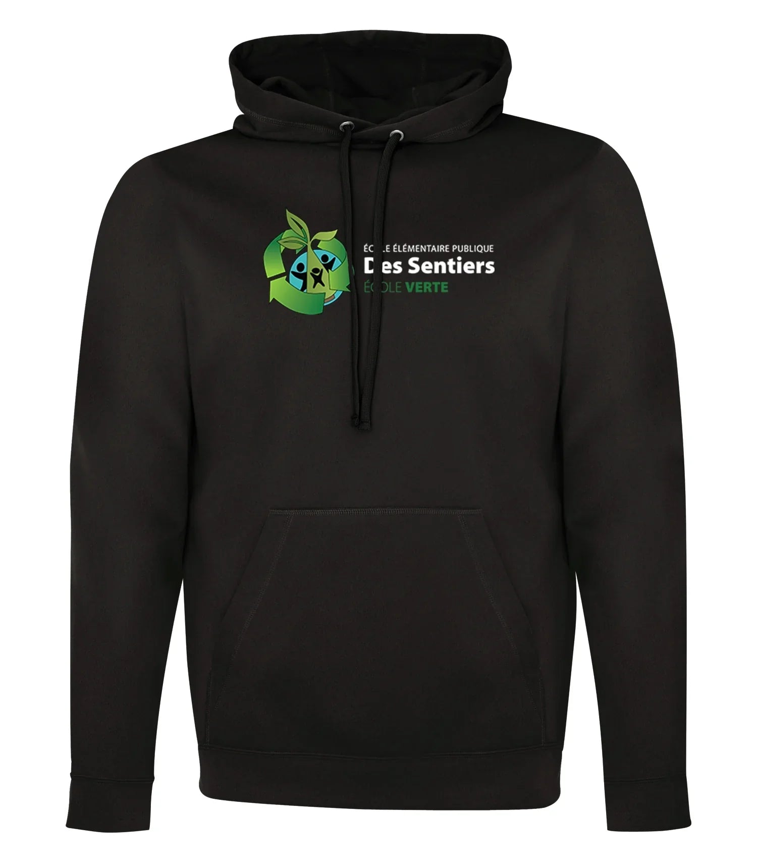 POLYFLEECE HOODED SWEATSHIRT - ACROSS CHEST LOGO