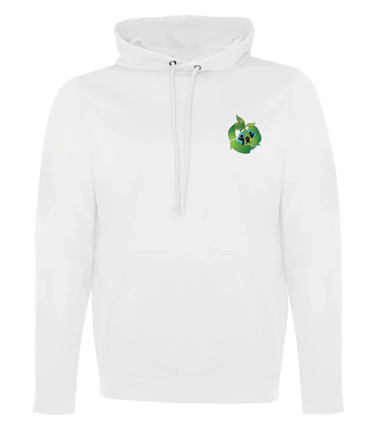 POLYFLEECE HOODED SWEATSHIRT - SPLIT FRONT/BACK LOGO
