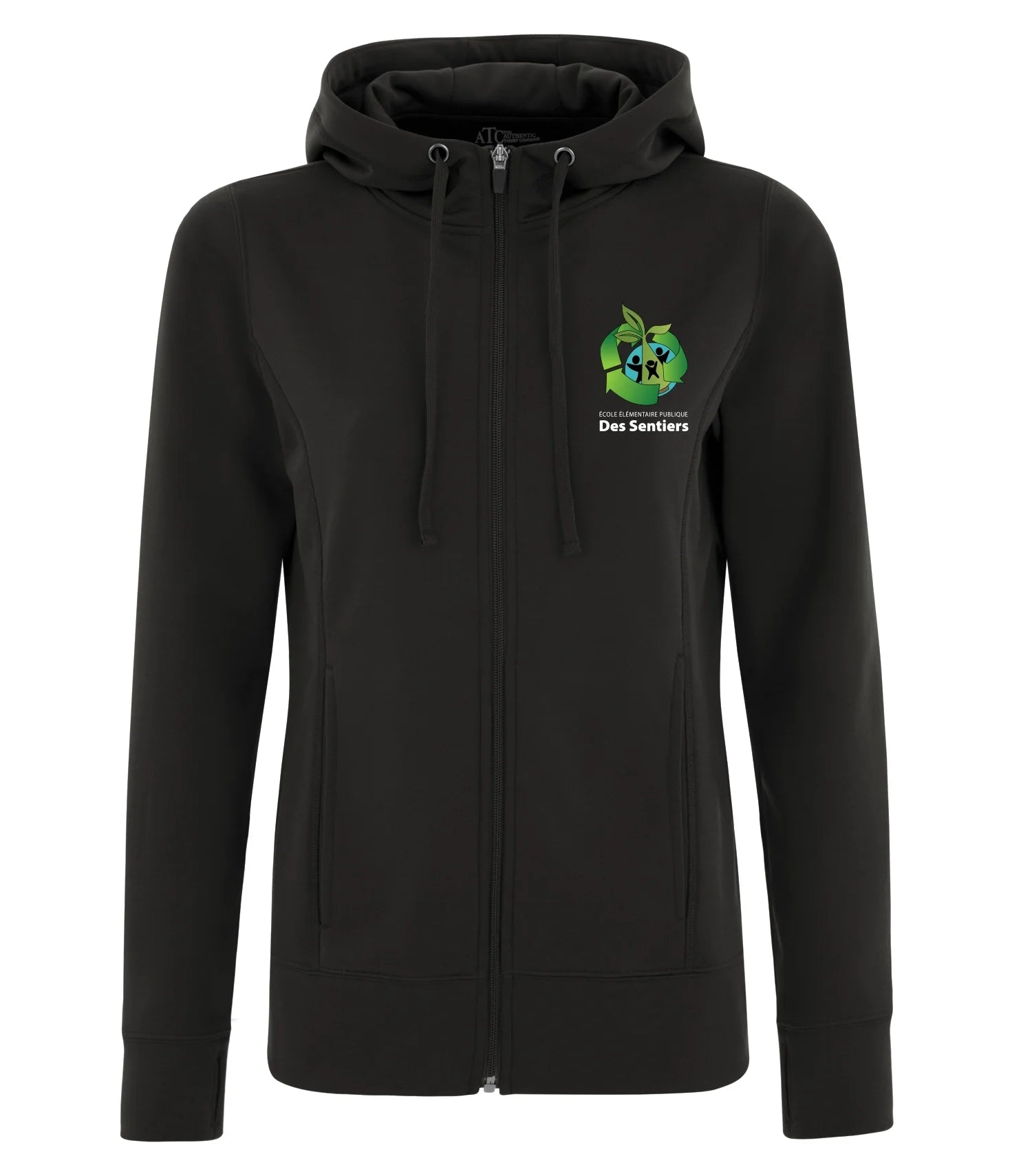 POLYFLEECE FULL ZIP LADIES' HOODED SWEATSHIRT