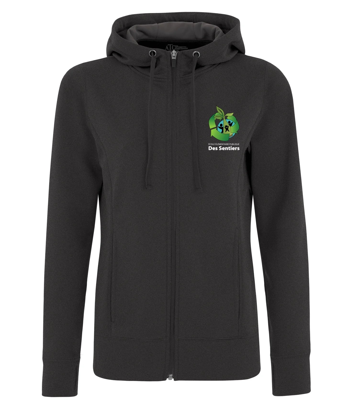 POLYFLEECE FULL ZIP LADIES' HOODED SWEATSHIRT