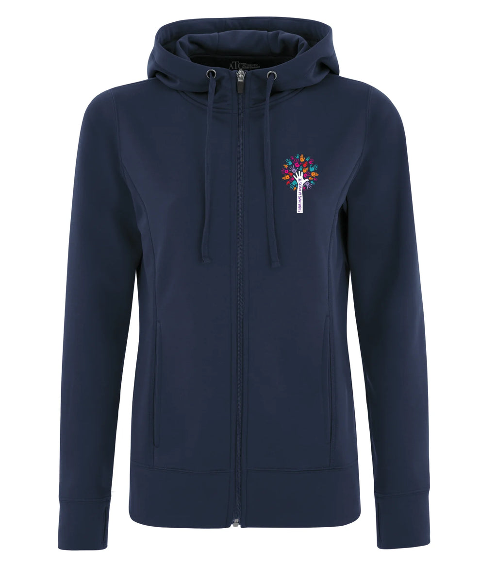 POLYFLEECE FULL ZIP HOODED LADIES' SWEATSHIRT