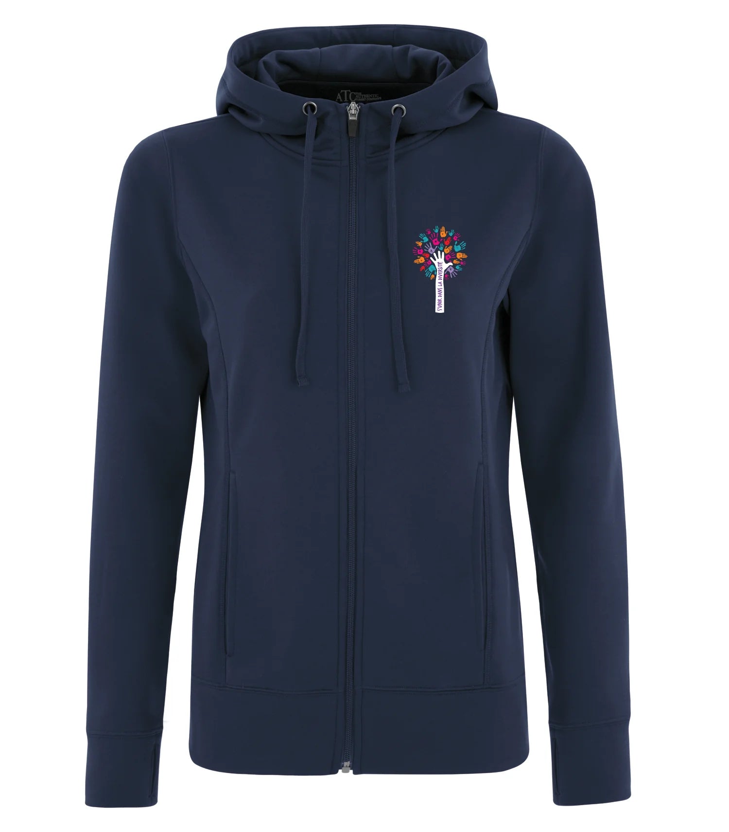 POLYFLEECE FULL ZIP HOODED LADIES' SWEATSHIRT