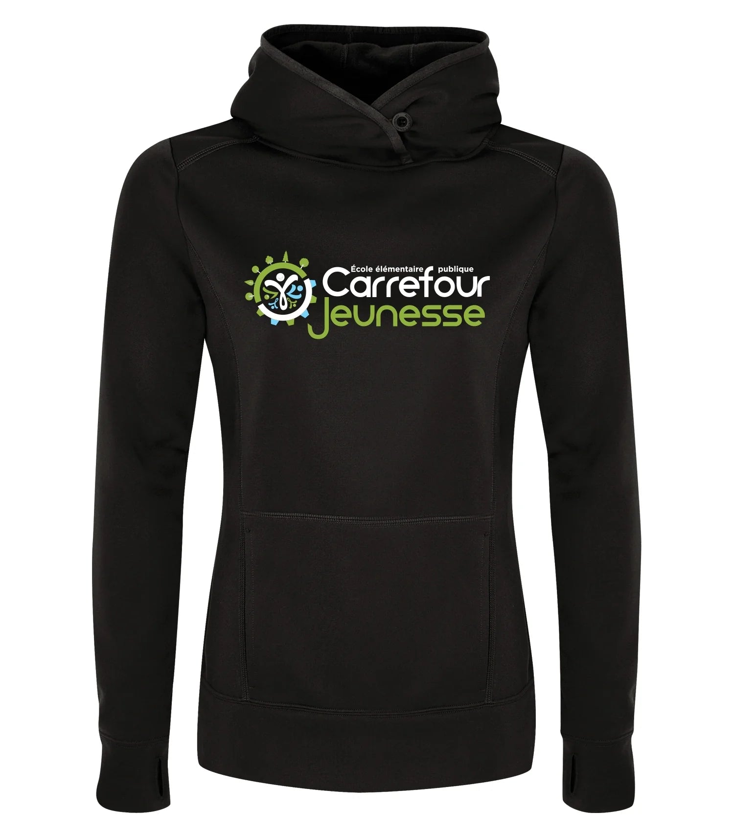 Ladies Polyester Fleece Hooded Sweatshirt