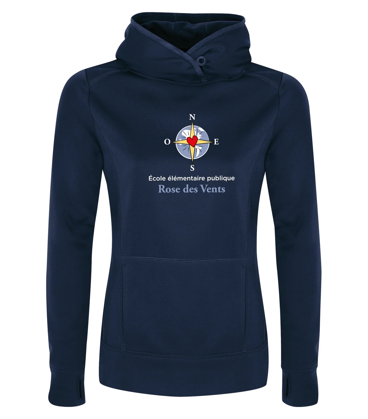 Ladies Polyester Fleece Hooded Sweatshirt