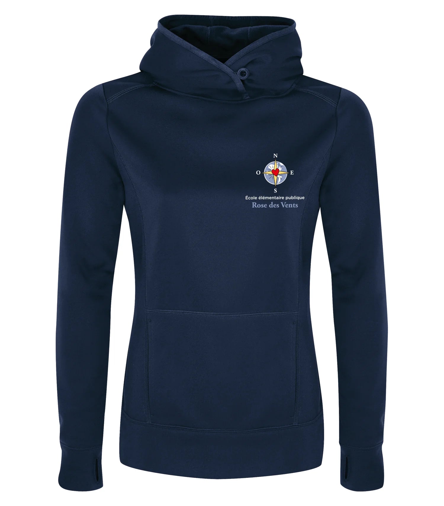 Ladies Polyester Fleece Hooded Sweatshirt