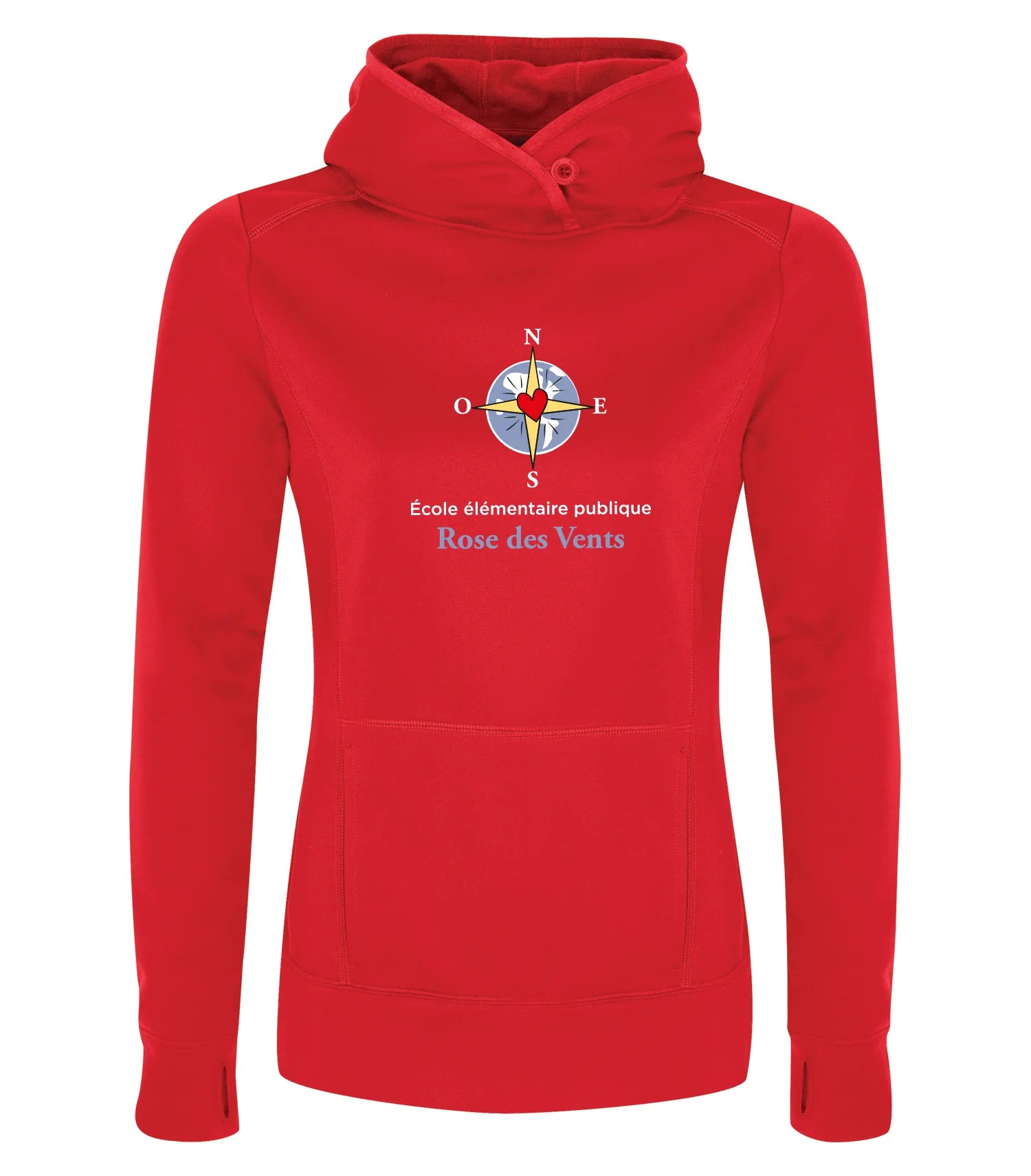 Ladies Polyester Fleece Hooded Sweatshirt