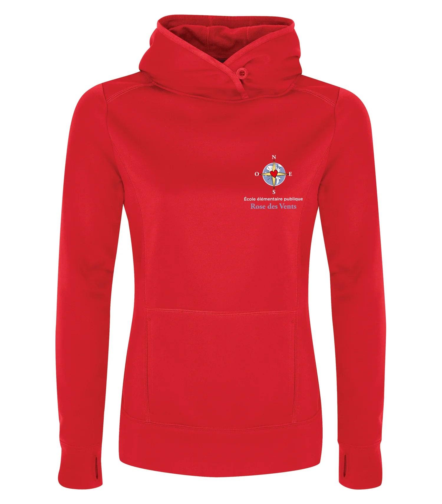 Ladies Polyester Fleece Hooded Sweatshirt