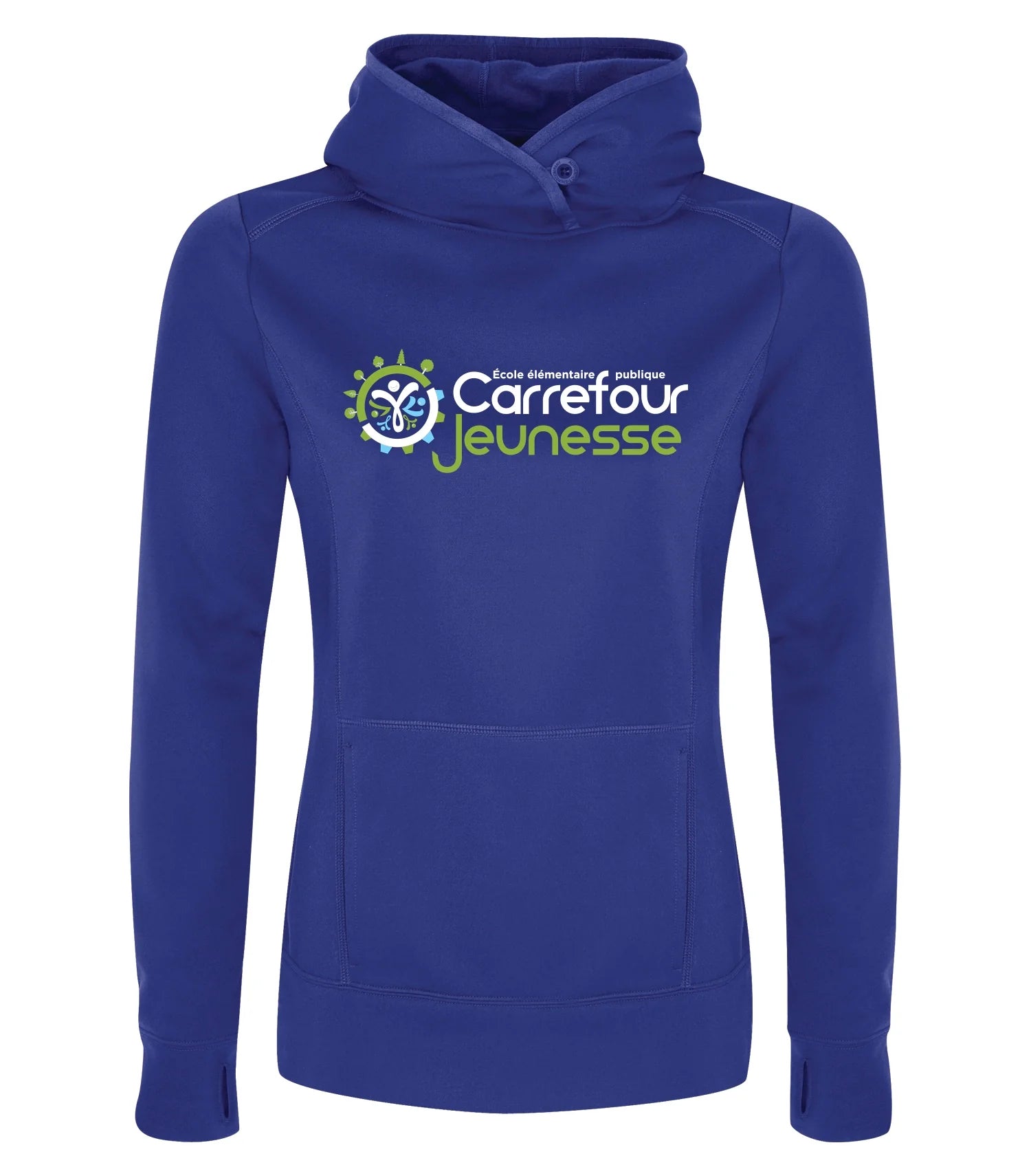 Ladies Polyester Fleece Hooded Sweatshirt